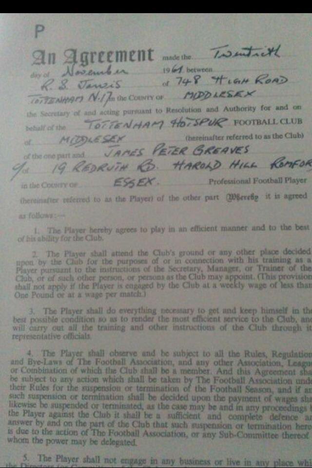 jimmy greaves contract