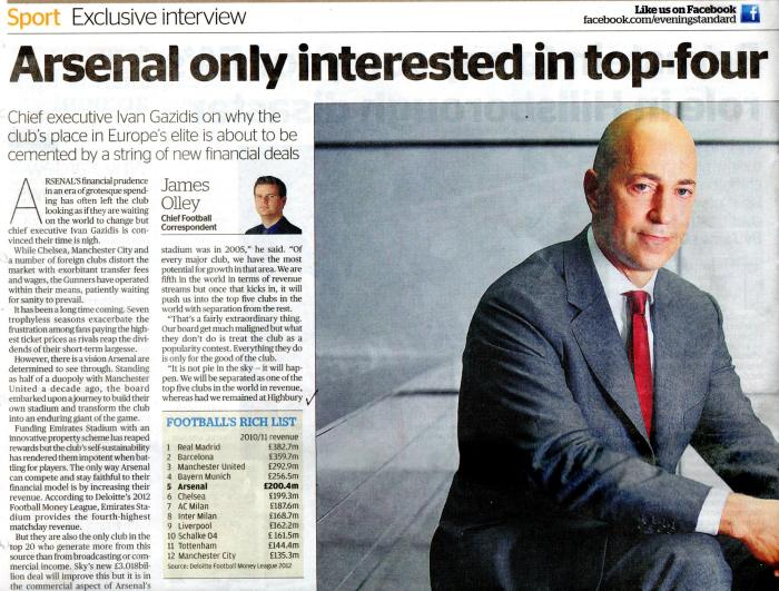 Gazidis inyerview in ES Sept2012