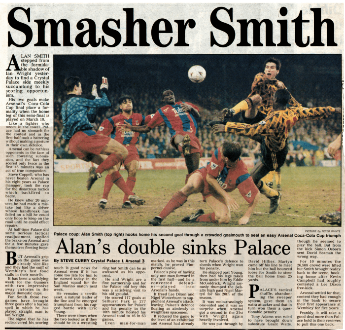 Arsenal - Palace 7Feb93