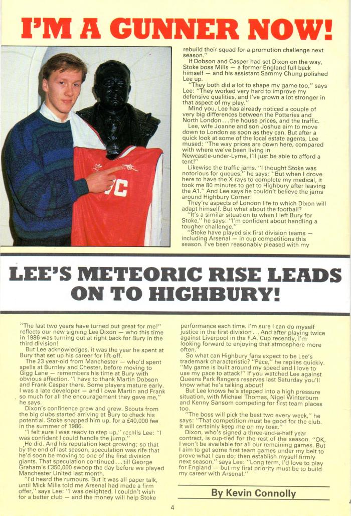 Lee Dixon signs for Arsenal001