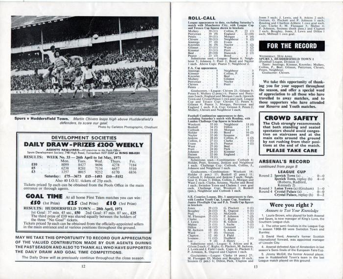 Spurs v Arsenal 1971 007