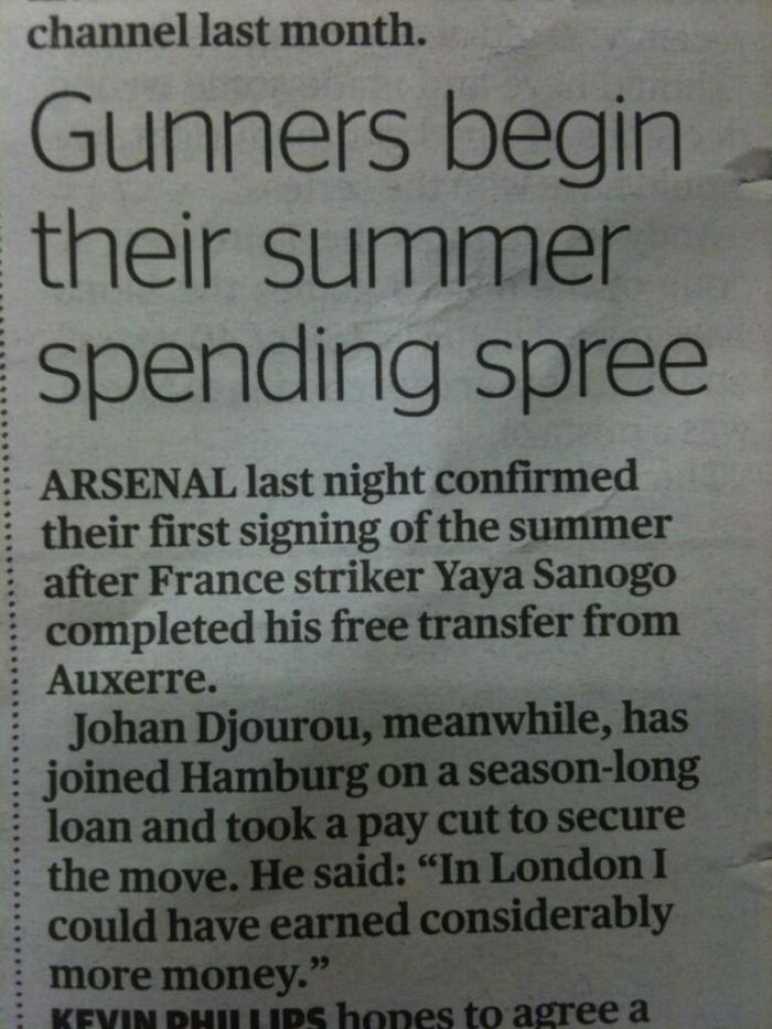 sanogo in djourou out