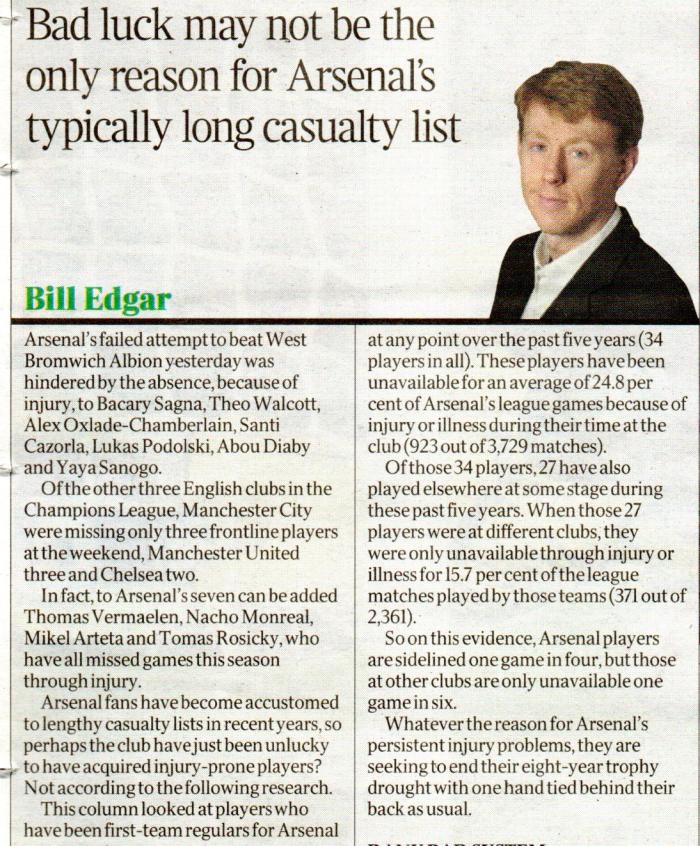 Arsenal injuries - Times 7Oct2013 002