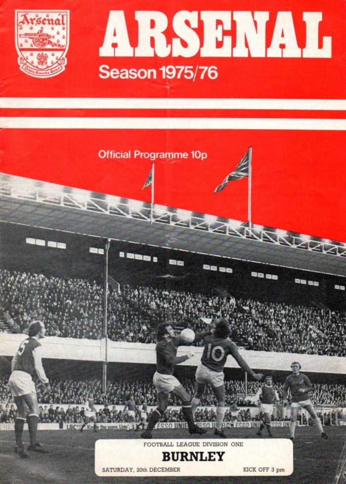 Arsenal programme cover 1975-76 s