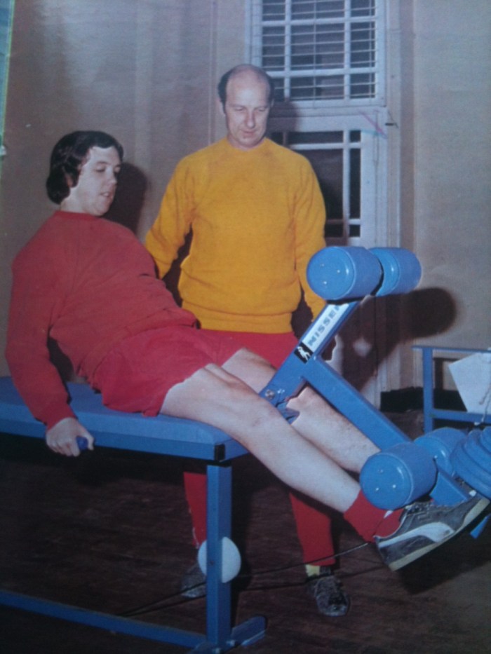 Richie Powling recovering from injury on one of those new weights machines